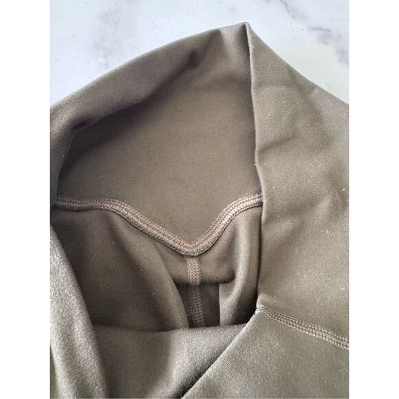 Oneractive timeless high-waisted leggings khaki taupe women's medium regular len - Picture 5 of 6